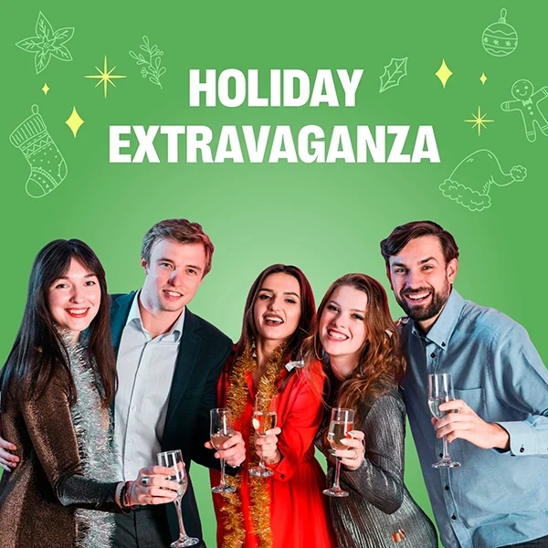  In Person Holiday Extravaganza team building idea
