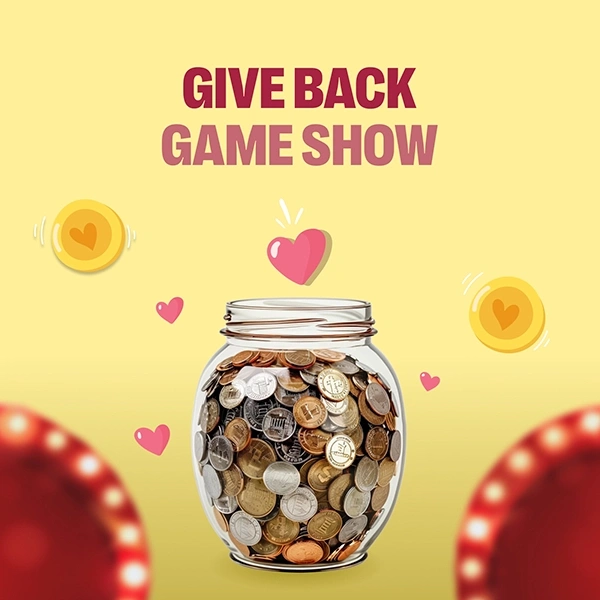Give Back Game Show team building idea